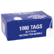 Blank Card Tags With String 30mmx21mm, 1000 Tags Per Box